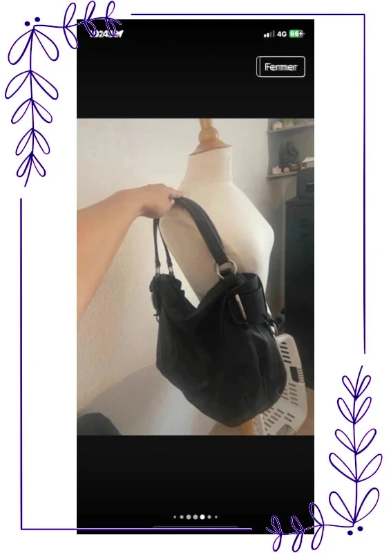 Gran bolso de mano de cuero – photo 10